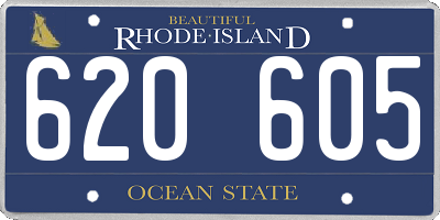 RI license plate 620605