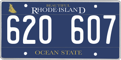 RI license plate 620607