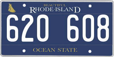 RI license plate 620608
