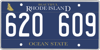 RI license plate 620609