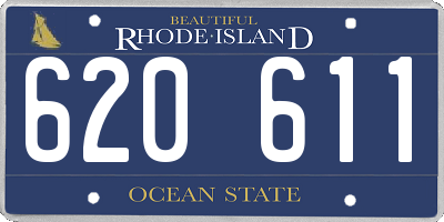 RI license plate 620611