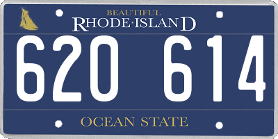 RI license plate 620614