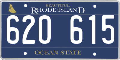 RI license plate 620615