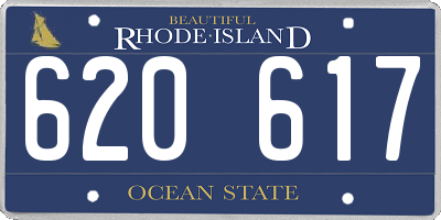 RI license plate 620617