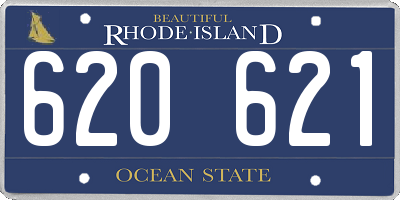 RI license plate 620621