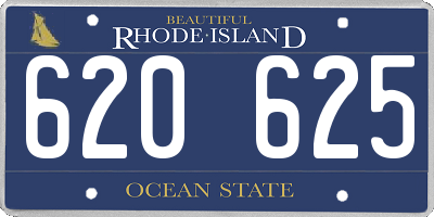 RI license plate 620625