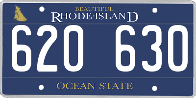 RI license plate 620630