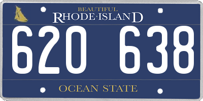 RI license plate 620638