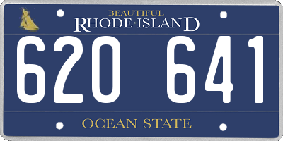 RI license plate 620641