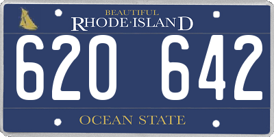 RI license plate 620642