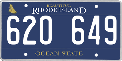 RI license plate 620649