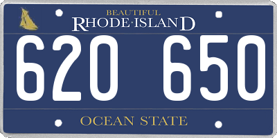 RI license plate 620650