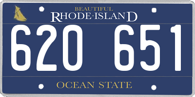 RI license plate 620651