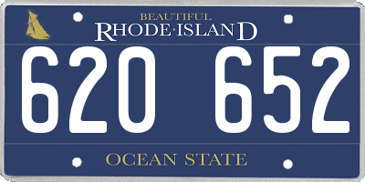 RI license plate 620652