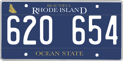 RI license plate 620654