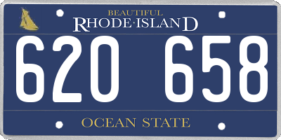 RI license plate 620658