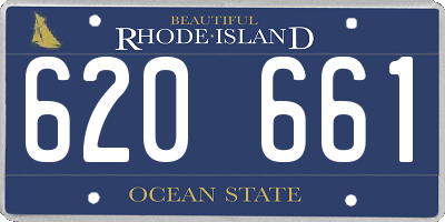 RI license plate 620661