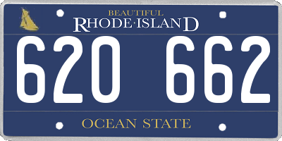 RI license plate 620662