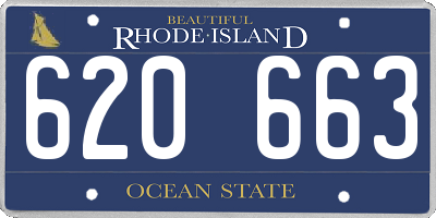 RI license plate 620663