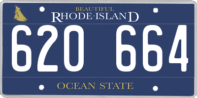 RI license plate 620664