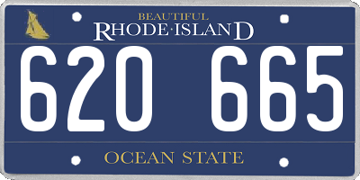 RI license plate 620665