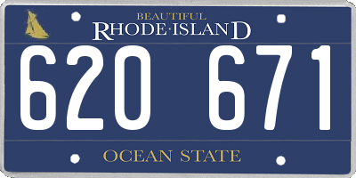 RI license plate 620671