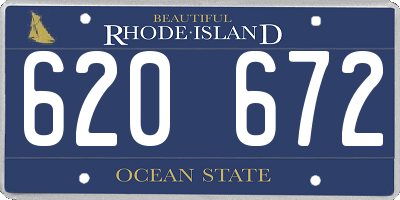 RI license plate 620672