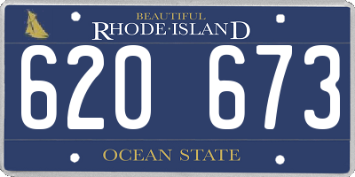 RI license plate 620673