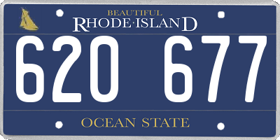 RI license plate 620677