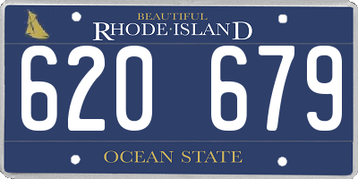 RI license plate 620679