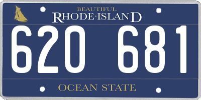 RI license plate 620681