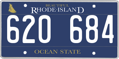 RI license plate 620684