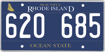 RI license plate 620685
