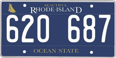 RI license plate 620687