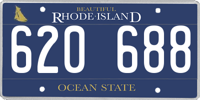 RI license plate 620688