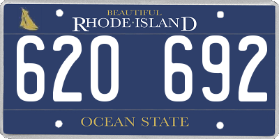 RI license plate 620692