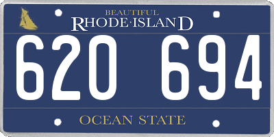 RI license plate 620694