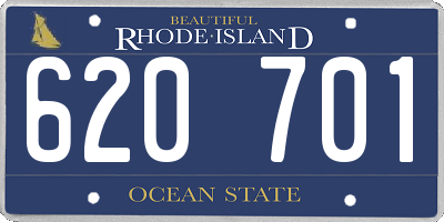 RI license plate 620701