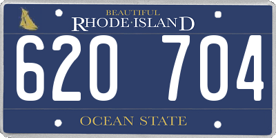 RI license plate 620704