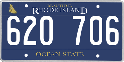 RI license plate 620706