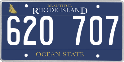 RI license plate 620707