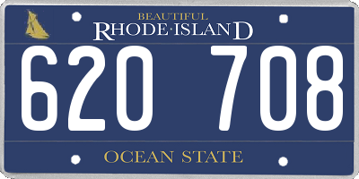 RI license plate 620708
