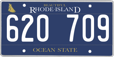 RI license plate 620709