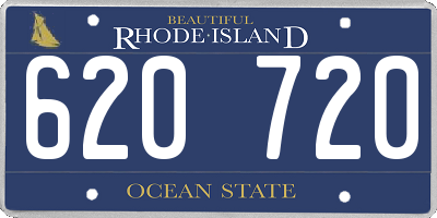 RI license plate 620720