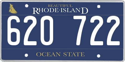 RI license plate 620722