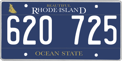 RI license plate 620725