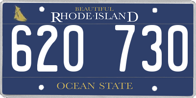 RI license plate 620730