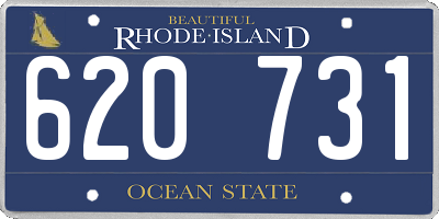 RI license plate 620731
