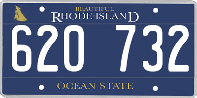 RI license plate 620732