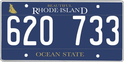 RI license plate 620733